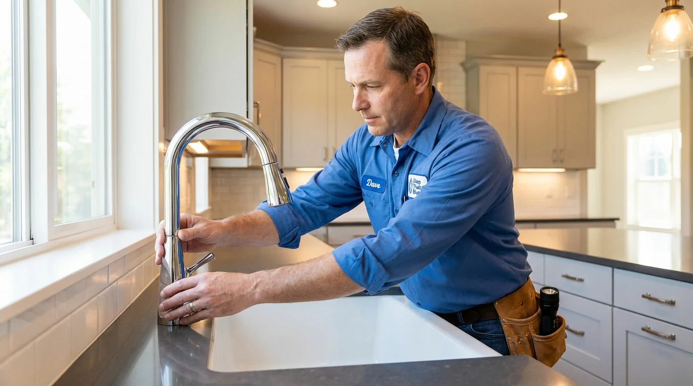 Kitchen faucet installation by Johns Plumbing LLC in Grant Park